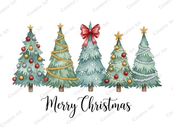 Watercolor Christmas Tree